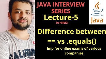 Java Interview Series == operator vs  equals method in Java || Lecture 5