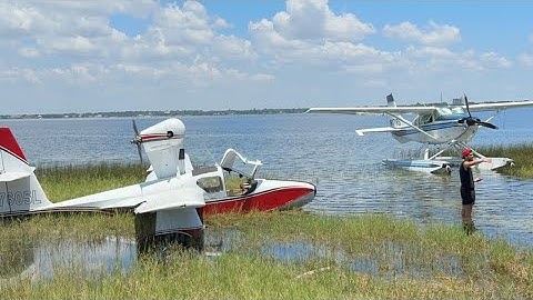 Cessna 206 Float Plane Backing Up, MT Reversing Prop!