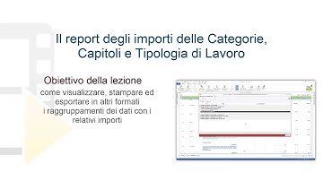 Tutorial PriMus - Report degli importi di Categorie, Capitoli e Tipologia di lavoro - ACCA software