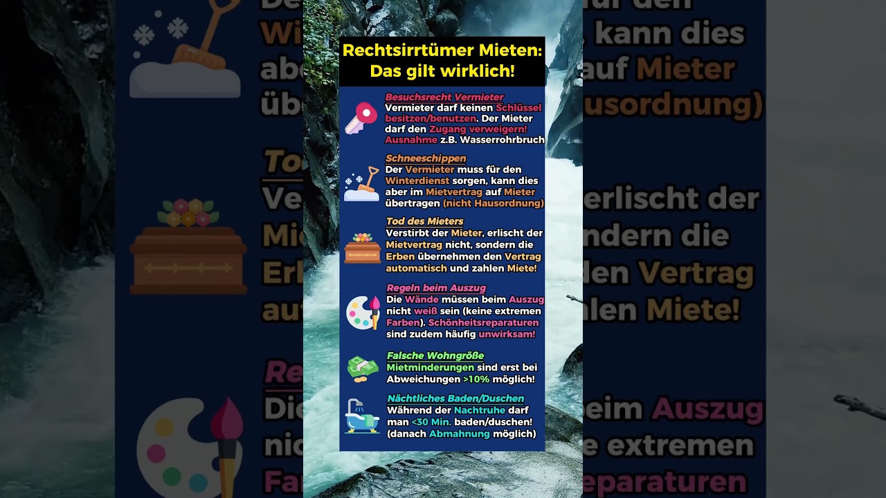 Mietirrtümer: Diese Regeln gelten wirklich!