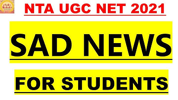 Ugc net 2021 Sad News for all students