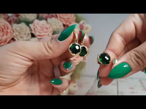 Украшения с зелеными камнями💚💎