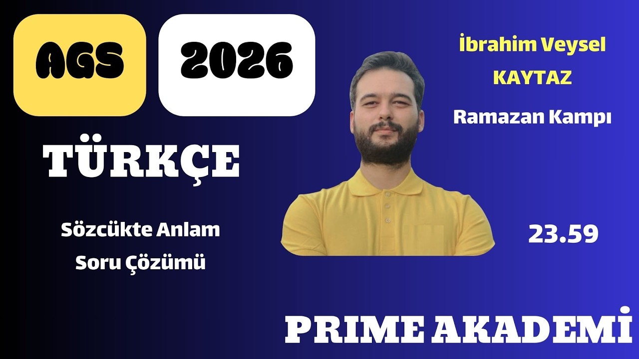 Sözcükte Anlam Soru Çözümü - İbrahim Veysel KAYTAZ
