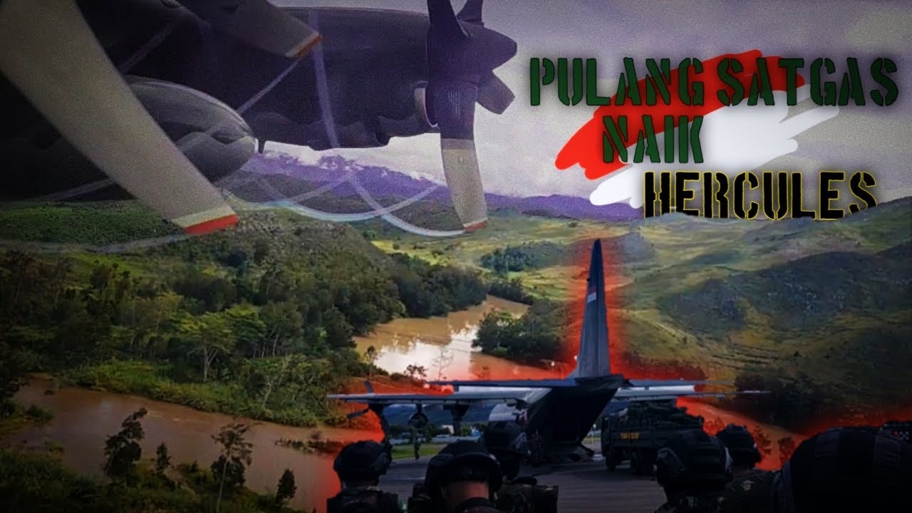 Abdi TNI di Papua Melaksanakan Pergeseran Pasukan Menggunakan Hercules