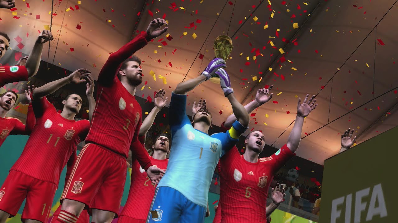2014 FIFA World Cup Brazil Spain Wins The World Cup HD Gameplay 