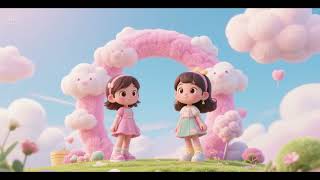 Circle Clouds and Cotton Candy Skies ☁️🍭🌈 | Dreamy Kids Song &amp; Lullaby