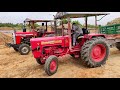 Massey Ferguson 9000 power plus tractor with fully loaded trolley pulling | John Deere tractor power