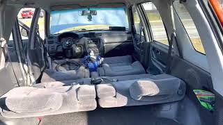 9701 Honda CRV trick “camp mode“ back seats folded flat