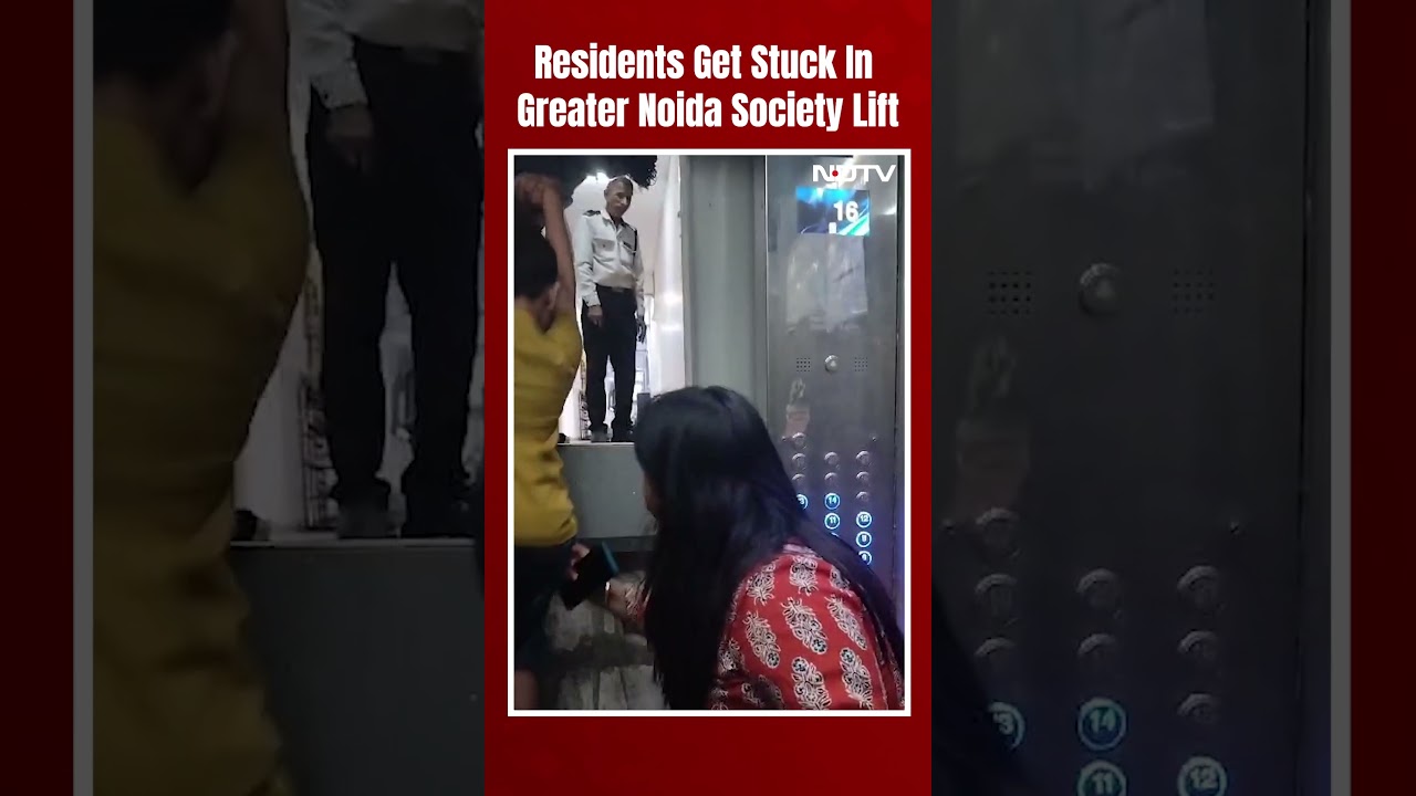 Greater Noida Society Lift | Residents Get Stuck In Greater Noida Society Lift
