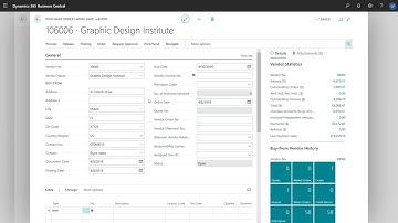 Dynamics 365 Business Central - How to Create a Purchase Order