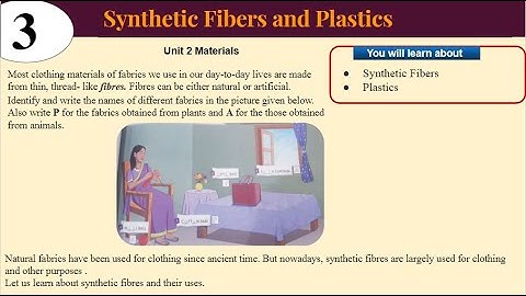 Synthetic Fibers and Plastics |Ch-3| Class -8|Part-1| Oxford new science