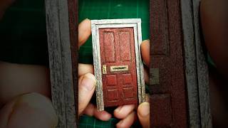 DIY Miniature Wooden Door #diyminiature #mini #diycrafts @dinkydioramas8349