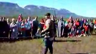 Medievil sword fighting at Gásir