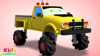 Monster Truck Formation, Car Cartoon Videos for Children by Kids Channel