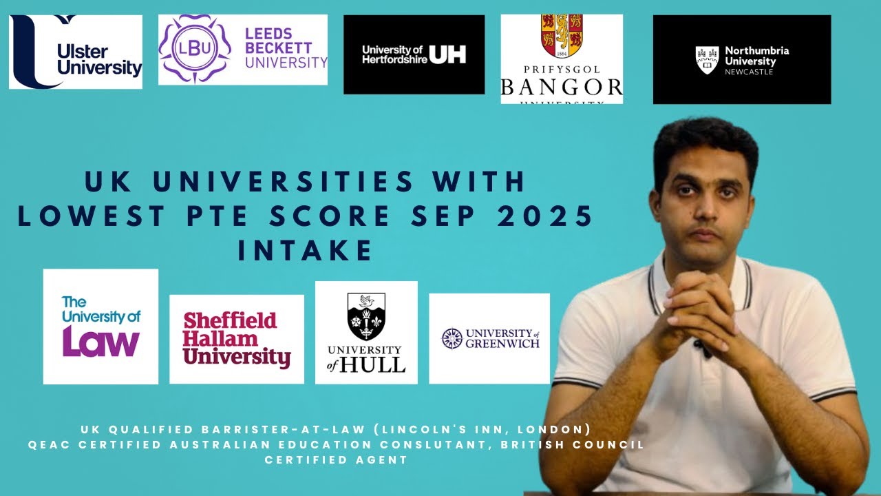 UK Universities with Lowest PTE Score Sep 2025 Intake