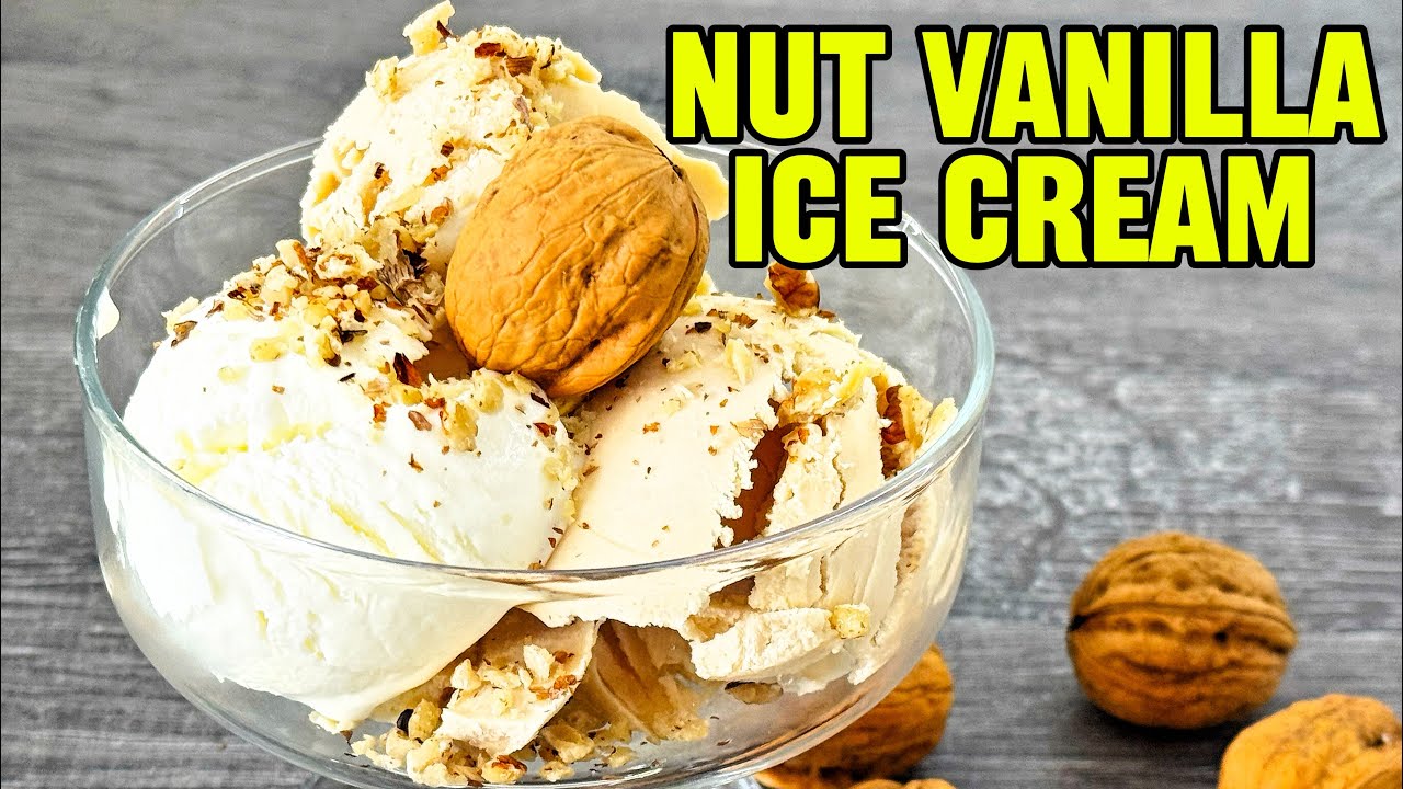 Nut Vanilla Ice Cream 🍨 Homemade Ice Cream Recipe!