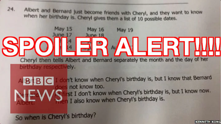 Cheryl's Birthday: Singapore's maths puzzle SOLVED - BBC News
