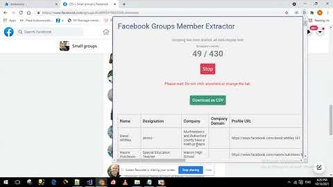 Facebook group Member Extractor