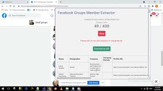 Facebook group Member Extractor