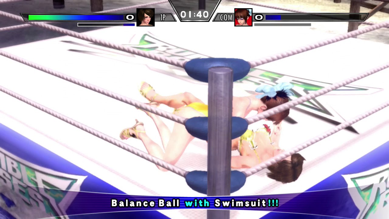 Rumble Roses XX queens match Reiko Hinomoto Great Khan swimsuit vs BBD