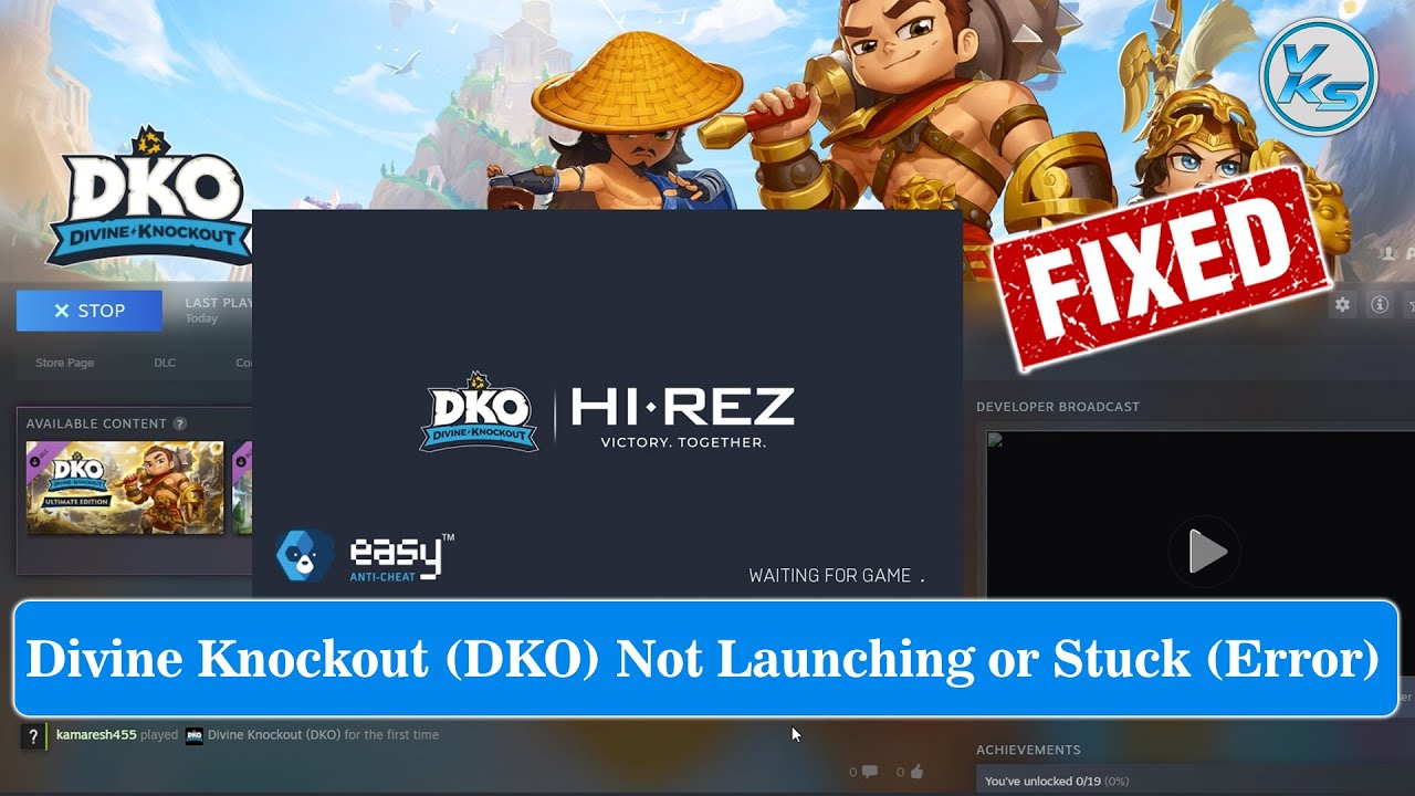 ✅ Fix Divine Knockout (DKO) Launching The Game Failed, Black Screen, Not Starting, Stuck & Running