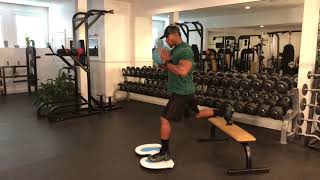 Split squats using SmartSquat