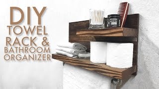 This simple bathroom organizer is a great limited tool, beginner project. It could easily be done with just a circular saw and drill. Don