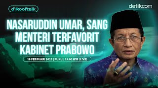 Drooftalk Menteri Agama Nasaruddin Umar Menteri Terfavorit Kabinet Prabowo