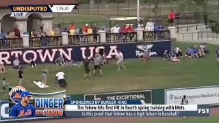 Details Undisputed | Skip Bayless SURPRISED Tim Tebow hits first HR in fourth spring training with Mets News