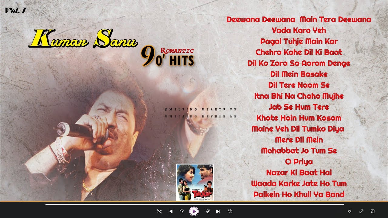 Kumar Sanu Romantic Hits Of 90 s Jukebox Vol 1 Best Hindi Old Songs top-10-best-hindi-old-songs-ringtone-2023-old-90s-songs-hindi
