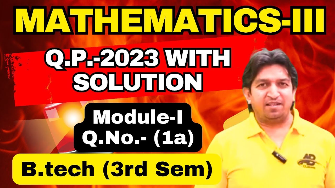 RGPV Mathematics 3rd question paper december 2023 with solution, rgpv mathematics 3 question paper