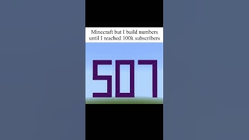 (507) Minecraft but I build numbers until I reached 100k subscribers #minecraft #minecraftshorts