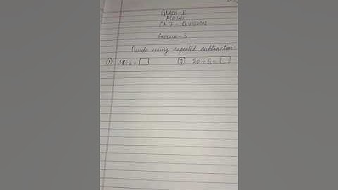 Divide using repeated subtraction