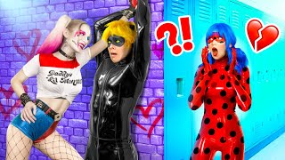 Harley Quinn stole Ladybug's boyfriend! Harley Quinn and Cat Noir are now a couple!