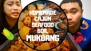 QUICK MUKBANG | HOMEMADE CAJUN SEAFOOD BOIL