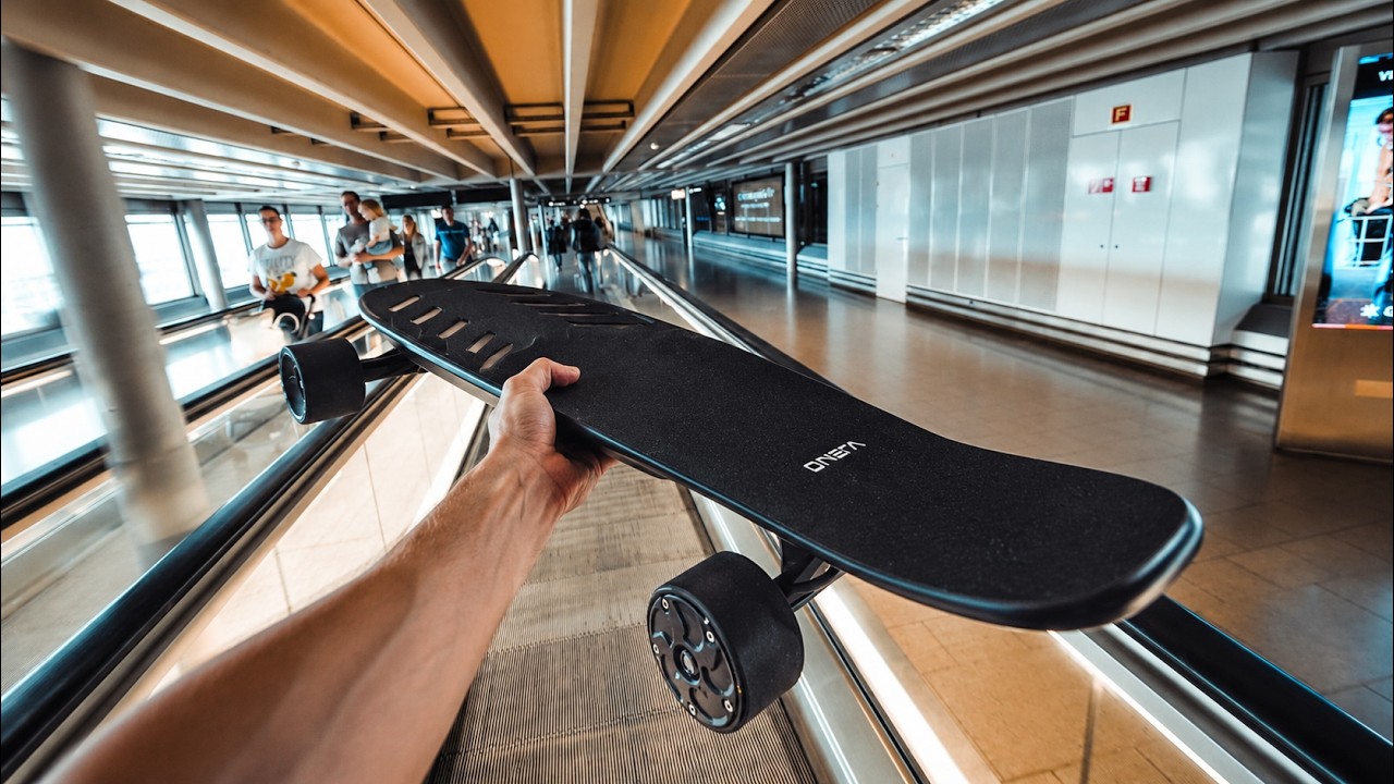 Anteprima video: viaggiare all’estero con uno skateboard elettrico, di ONSRA