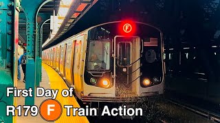(DEBUT) NYC Subway: First Day of R179 (F) Train Service