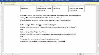 PBO 1 Combo Box Dan List Box Di Visual Basic 6