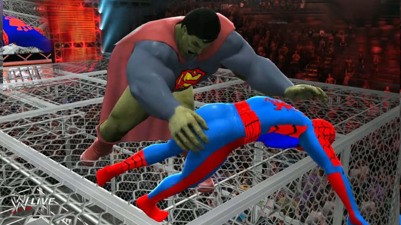 เกม superman New SPIDERMAN VS Superman As Hulk - Hell In A Cell Match