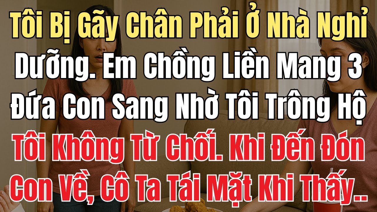 Tôi Bị Gãy Chân Nên Phải Ở Nhà Nghỉ Dưỡng, Em Chồng Liền Mang 3 Đứa Con Sang Nhờ Tôi Trông Giúp...