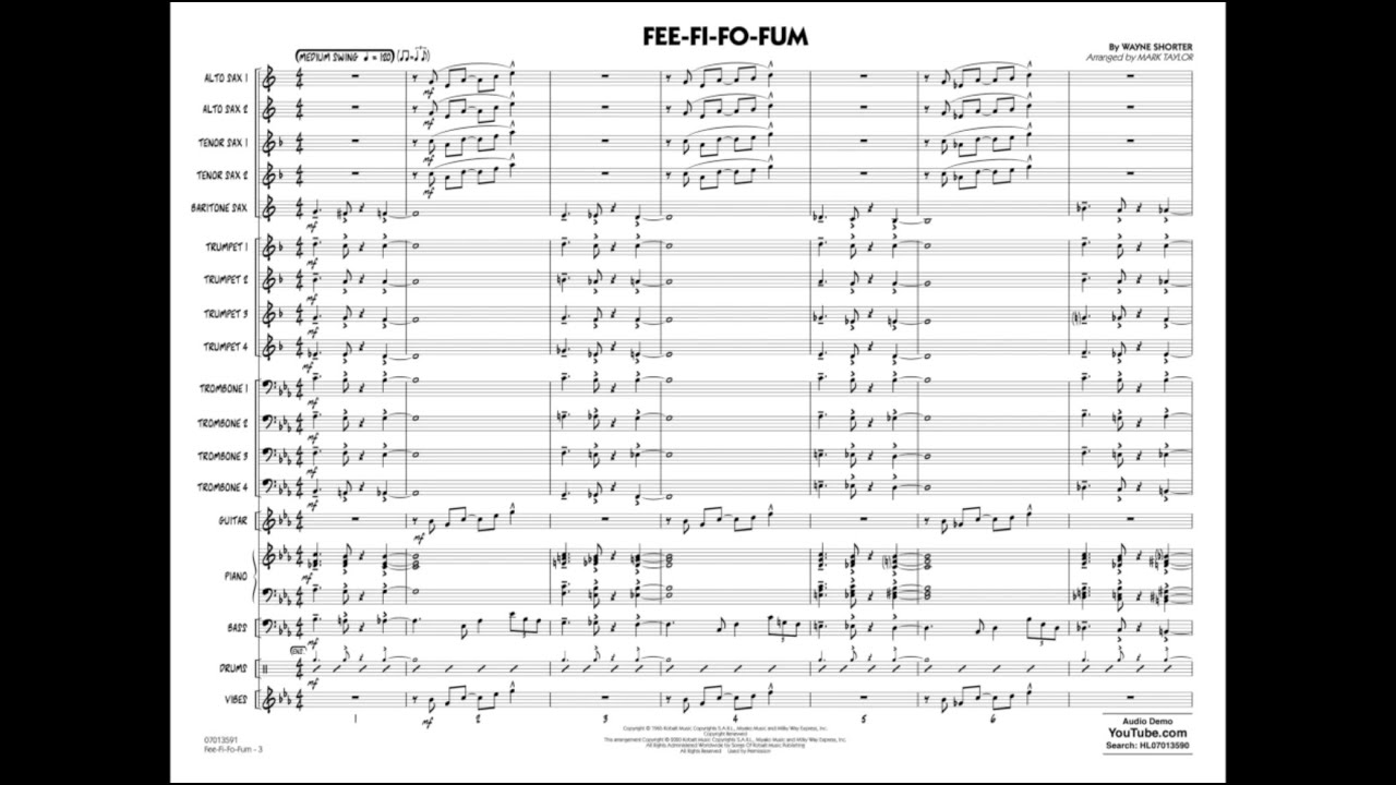 Fee-Fi-Fo-Fum by Wayne Shorter/arr. Mark Taylor - YouTube
