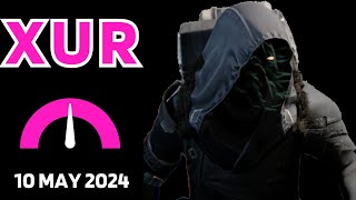 Where is XUR Today Destiny 1 D1 XUR Location and Official Inventory and Loot 10 May 2024, 5/10/2024