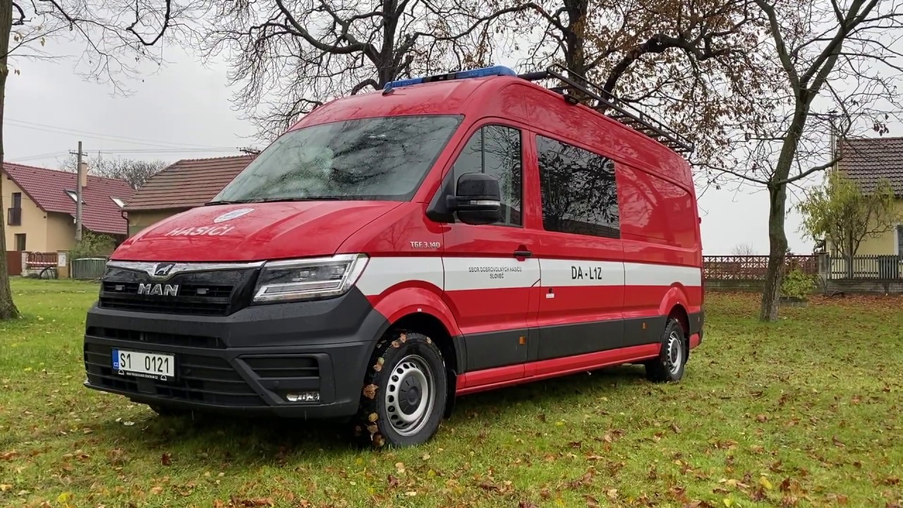 POŽÁRY.cz: Dopravní automobil MAN TGE jezdí v obci Sloveč