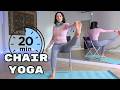 20-Min Stretch Chair Yoga for Seniors || Posture & Hip Focus!