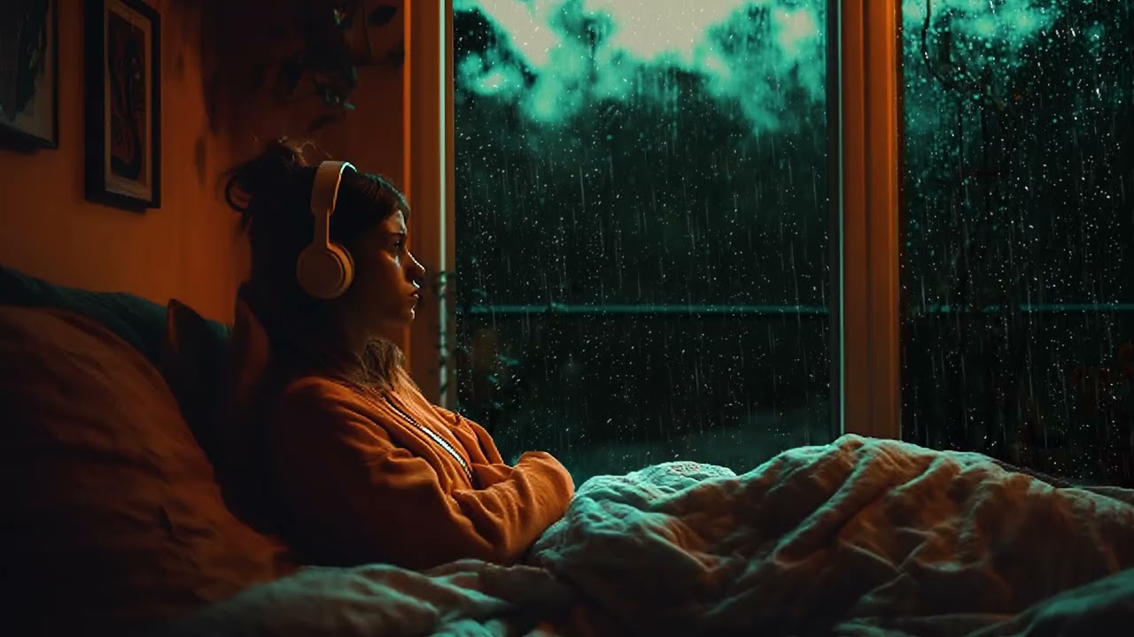 Soothing Rain on Glass 🌧️ Peaceful Night Ambience for Sleep, Relaxation & Inner Silence
