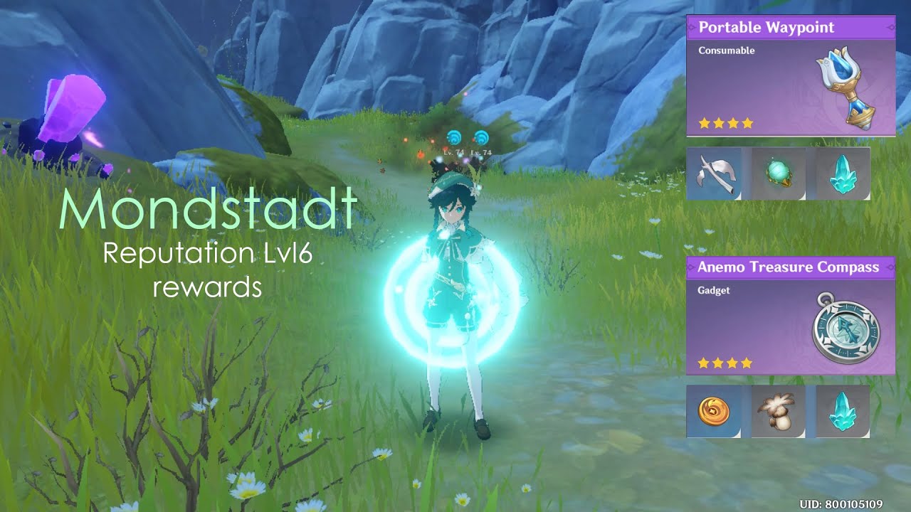 Genshin Impact Reputation Lvl. 6 Mondstadt Rewards YouTube