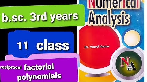 reciprocal factorial polynomials b.sc. 3rd year maths