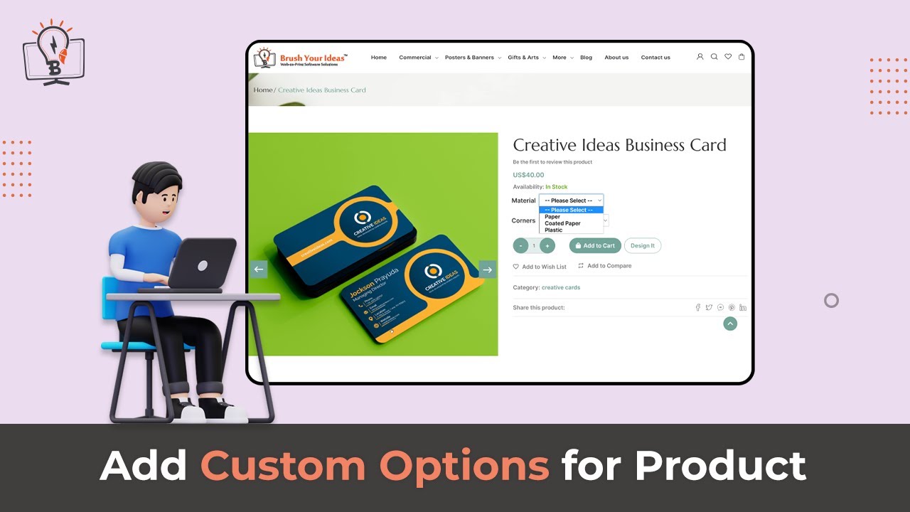 Customizeable Options How to Add Customizable Options for Product #brushyourideas # ...