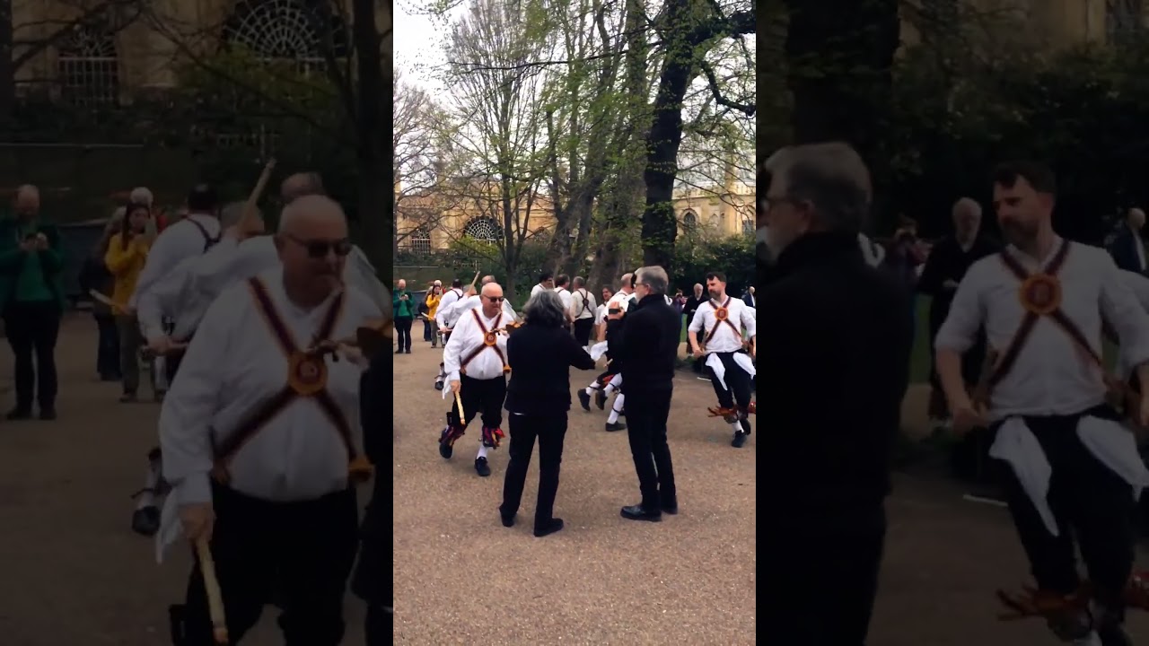 VERY English MORRIS MEN Dancers at BRIGHTON ROYAL Pavillion Gardens on ANNUAL DAY of Dance & Music