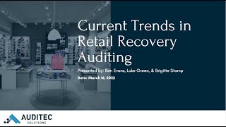 Current Trends in Retail Recovery Auditing